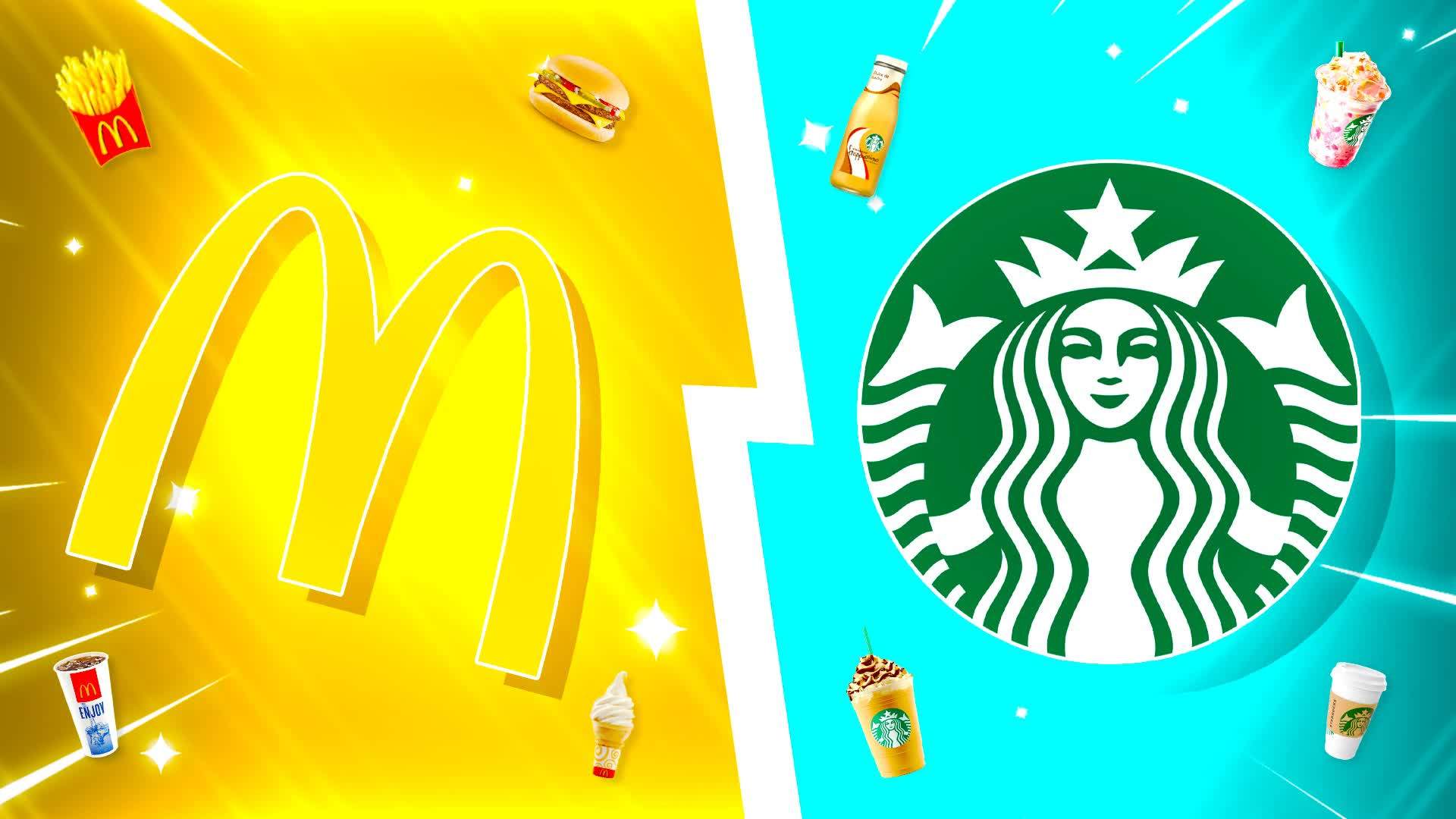 🍔MC DONALDS VS STARBUCKS 🧋