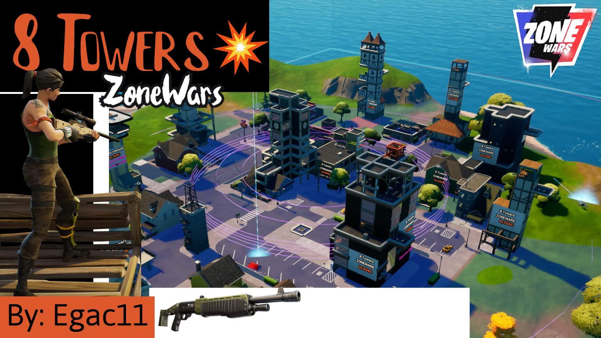 8 Towers | ZONEWARS (Build-names OFF)💥