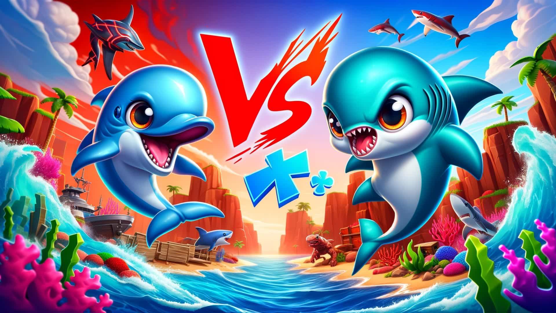 🐬🌊 DOLPHINS VS SHARKS 🦈🚩