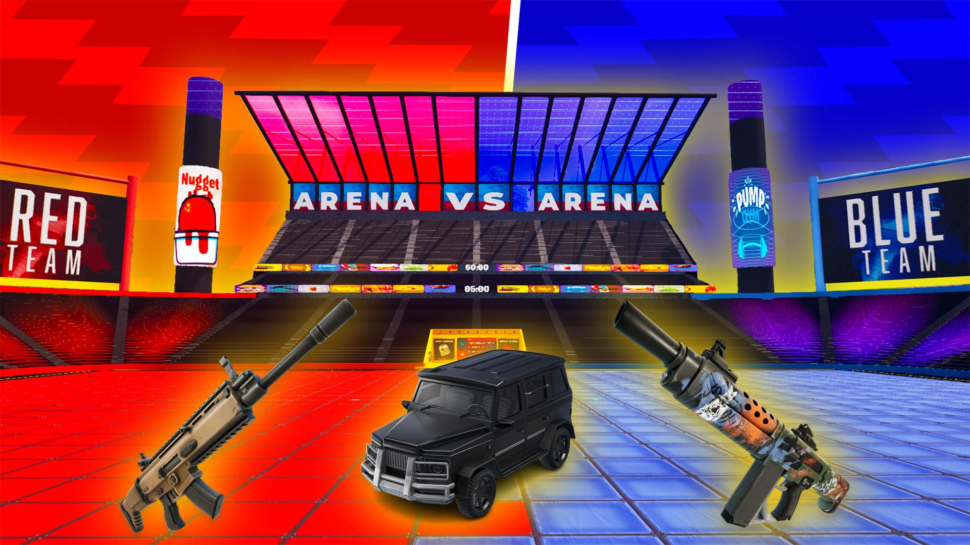 SUPER RED VS BLUE ARENA🔴🔵