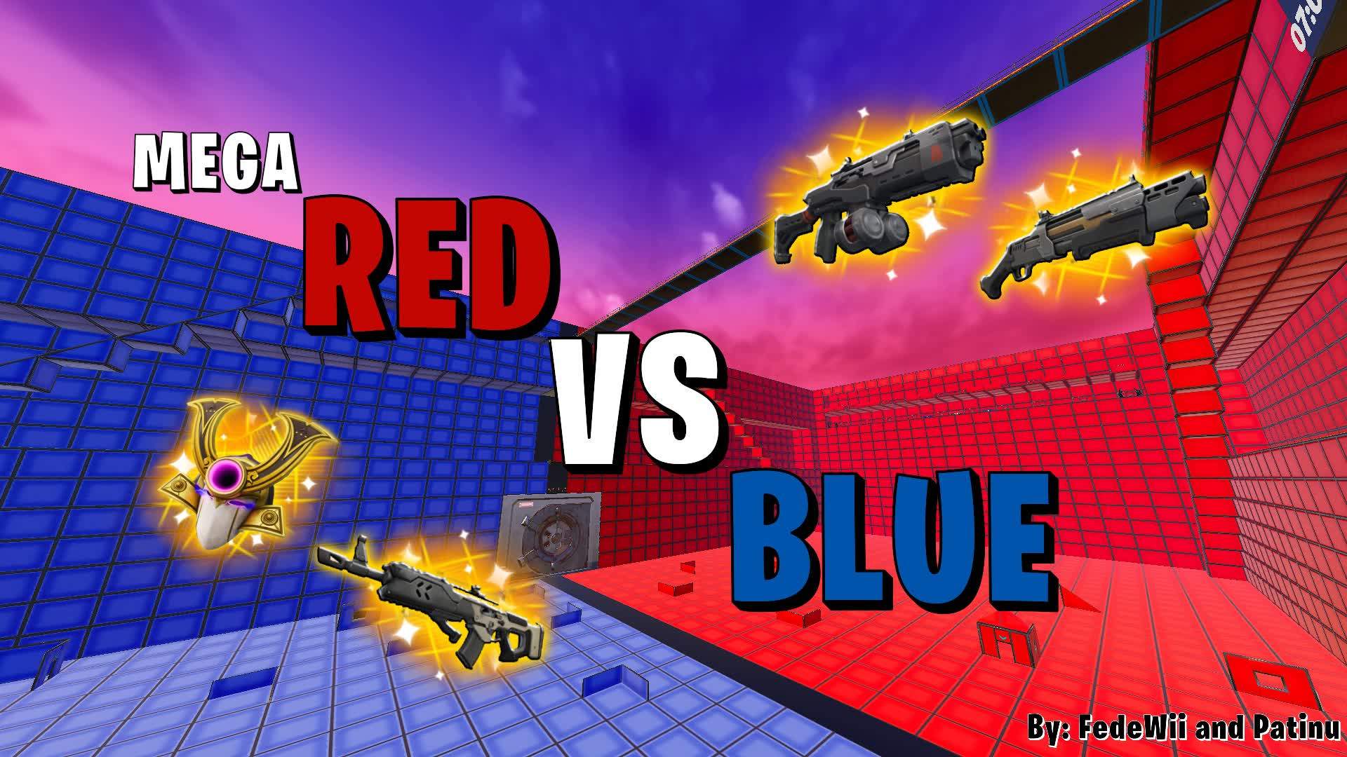 🔴🔵 MEGA RED VS BLUE ALL WEAPONS 🔴🔵