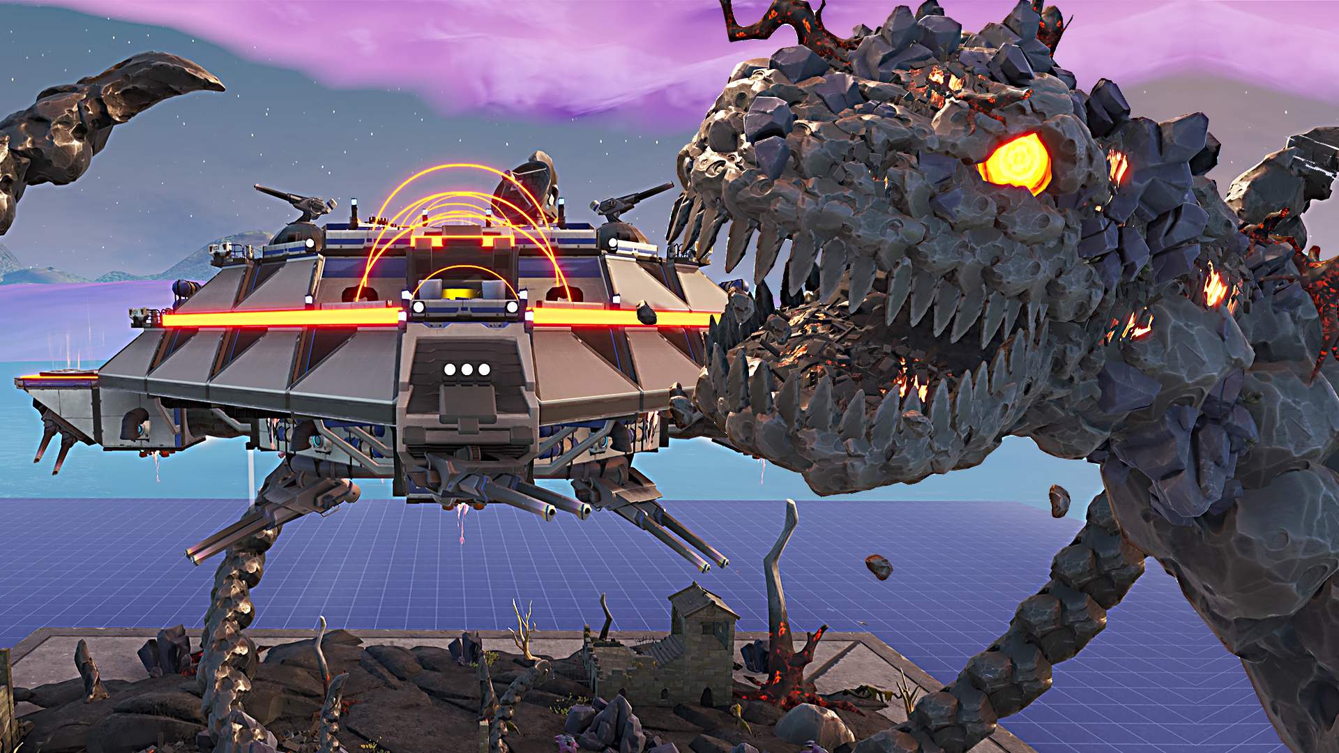 SPACESHIP OMEGA I VS. THE GIANT ROCKWORM