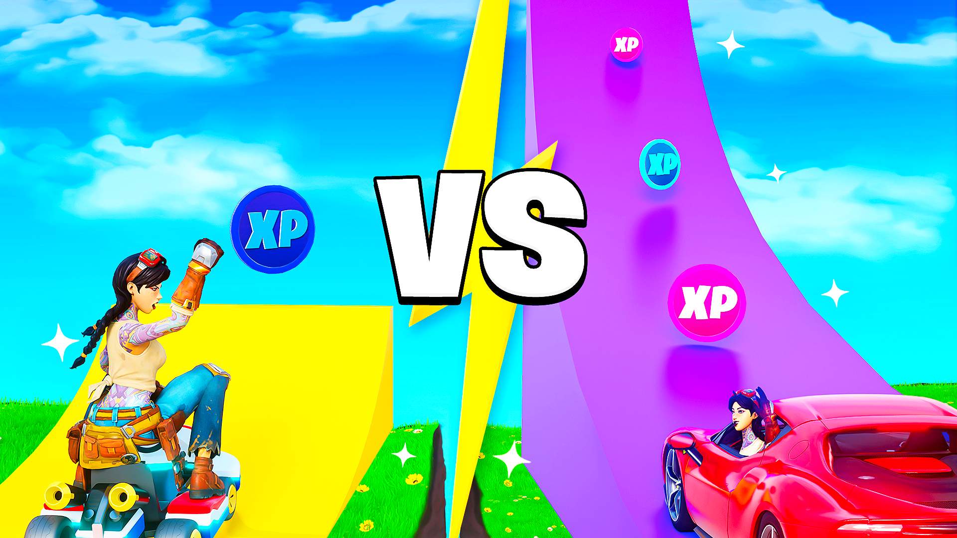 🏎️Tiny VS Giant Ramp🏎️