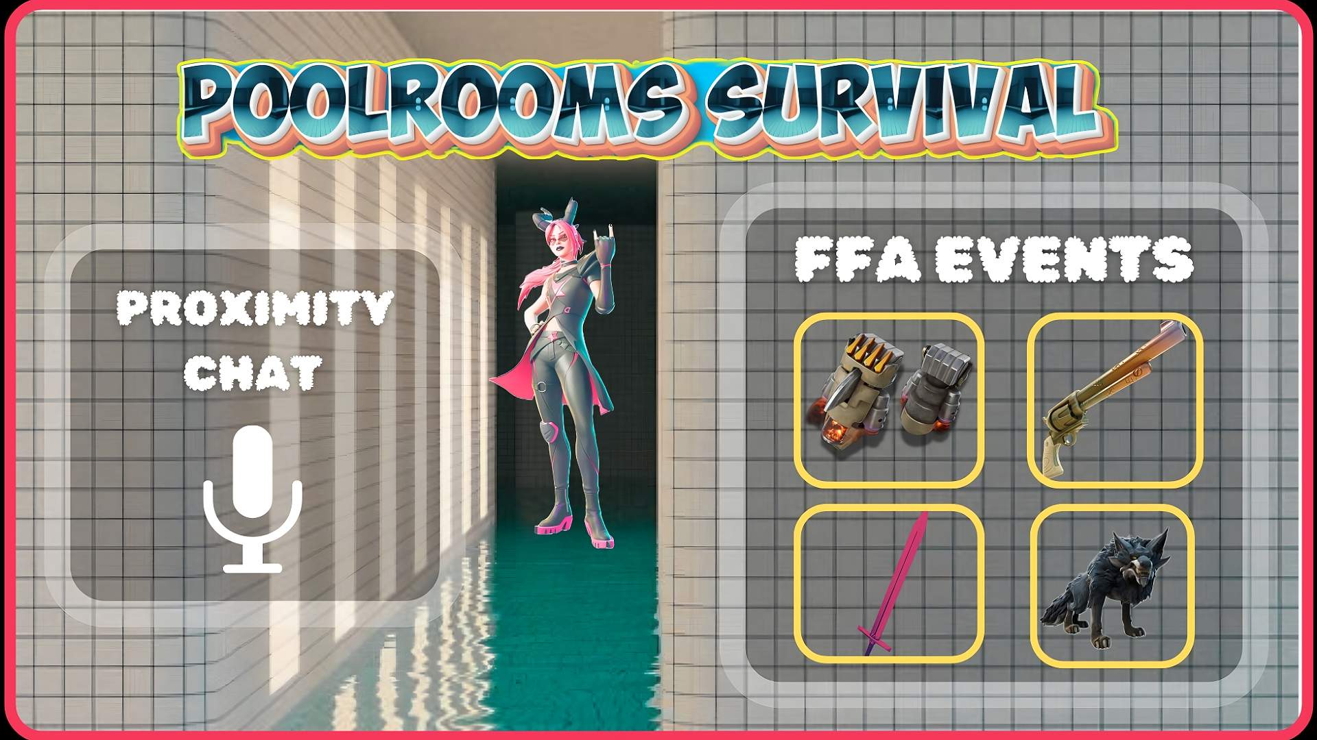 💧POOLROOMS SURVIVAL - FFA 🎯