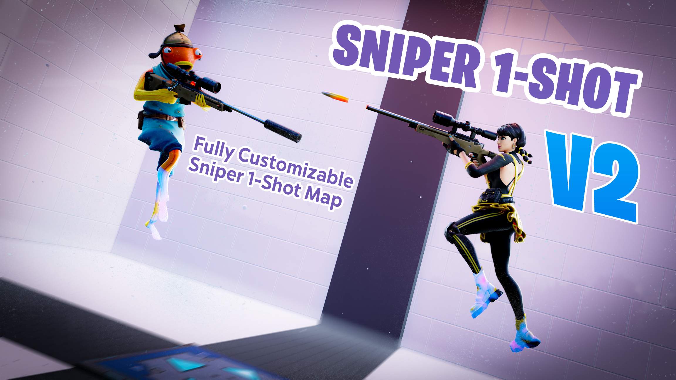 Sniper 1-shot V2 - Fortnite Creative FFA, Mini Games, and Map Code.