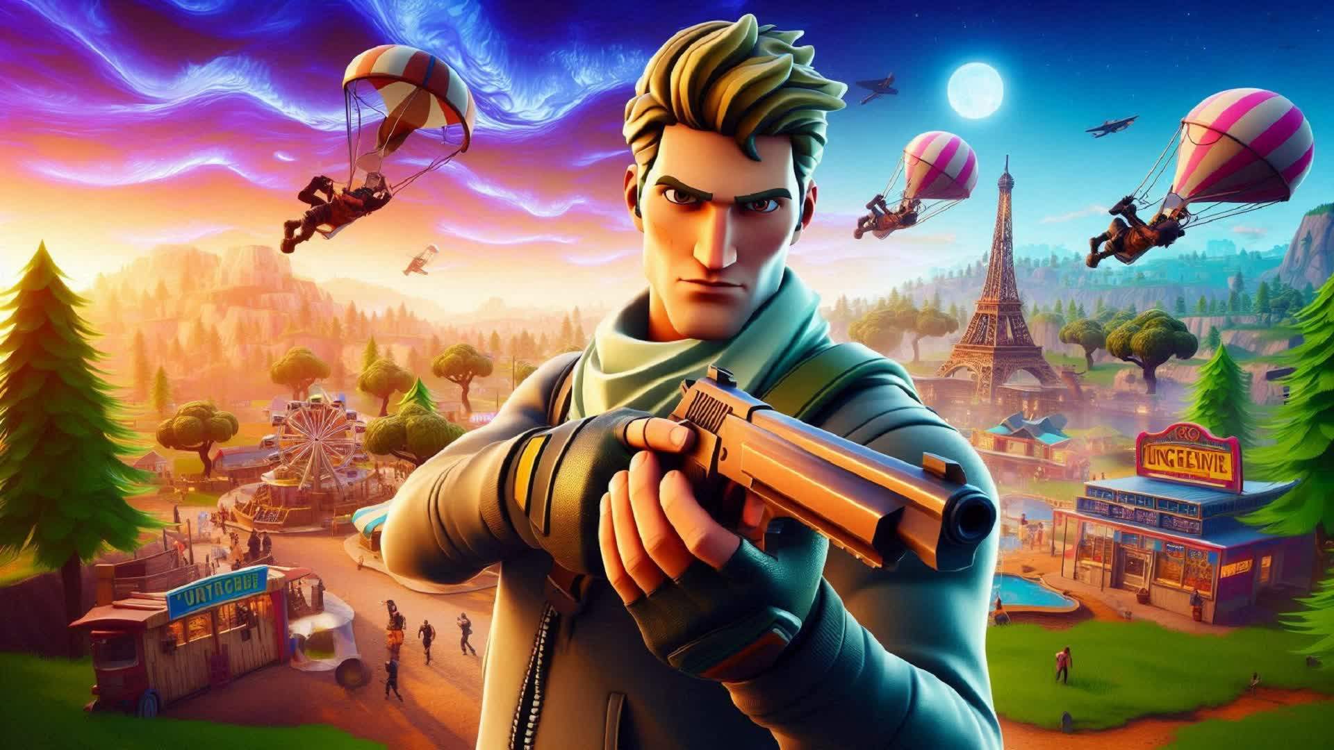 GUNGAME🔫Custom Pleasant Park🎃HALLOWEEN