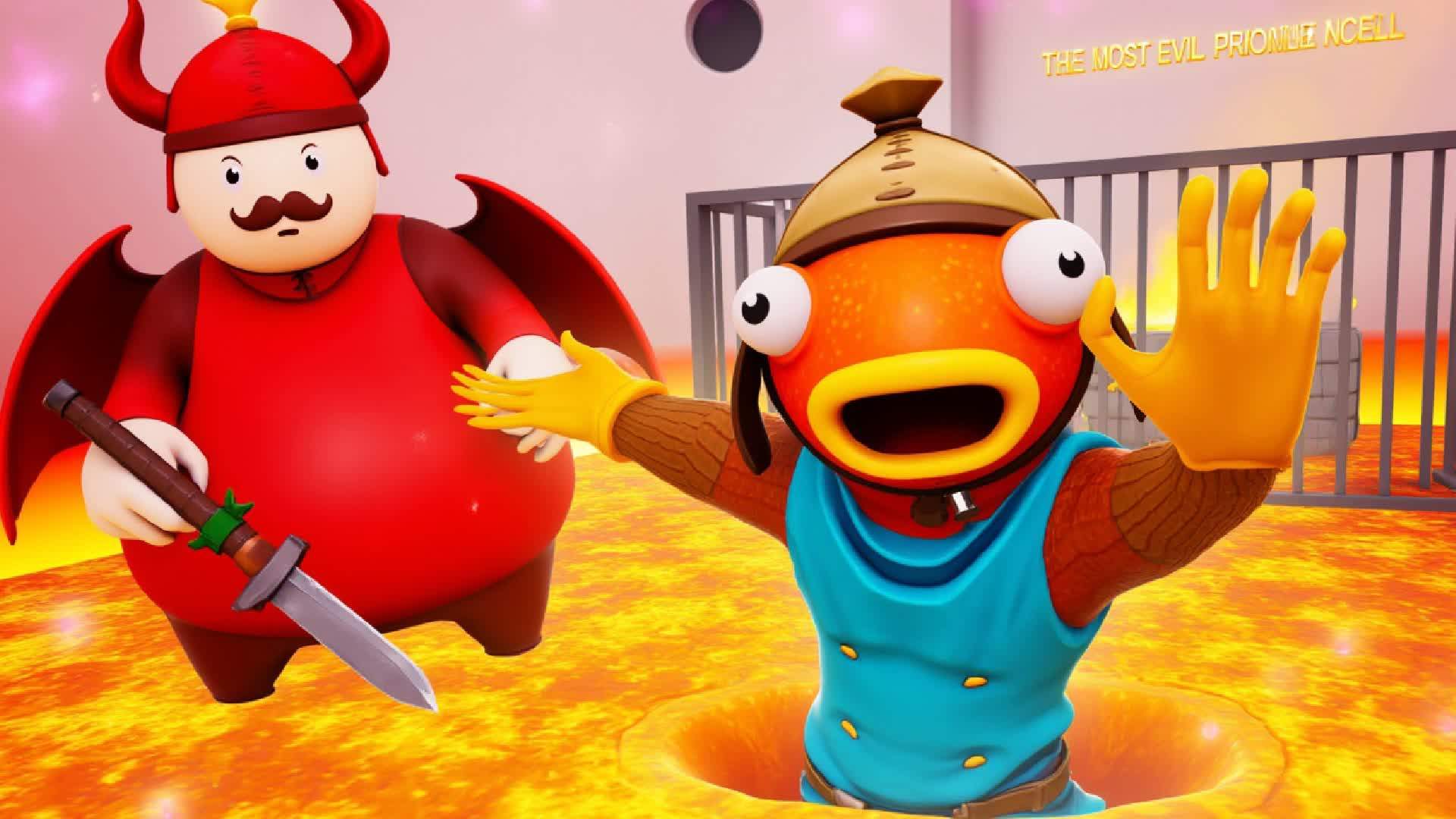 Evil Barry prison run but floor is lava