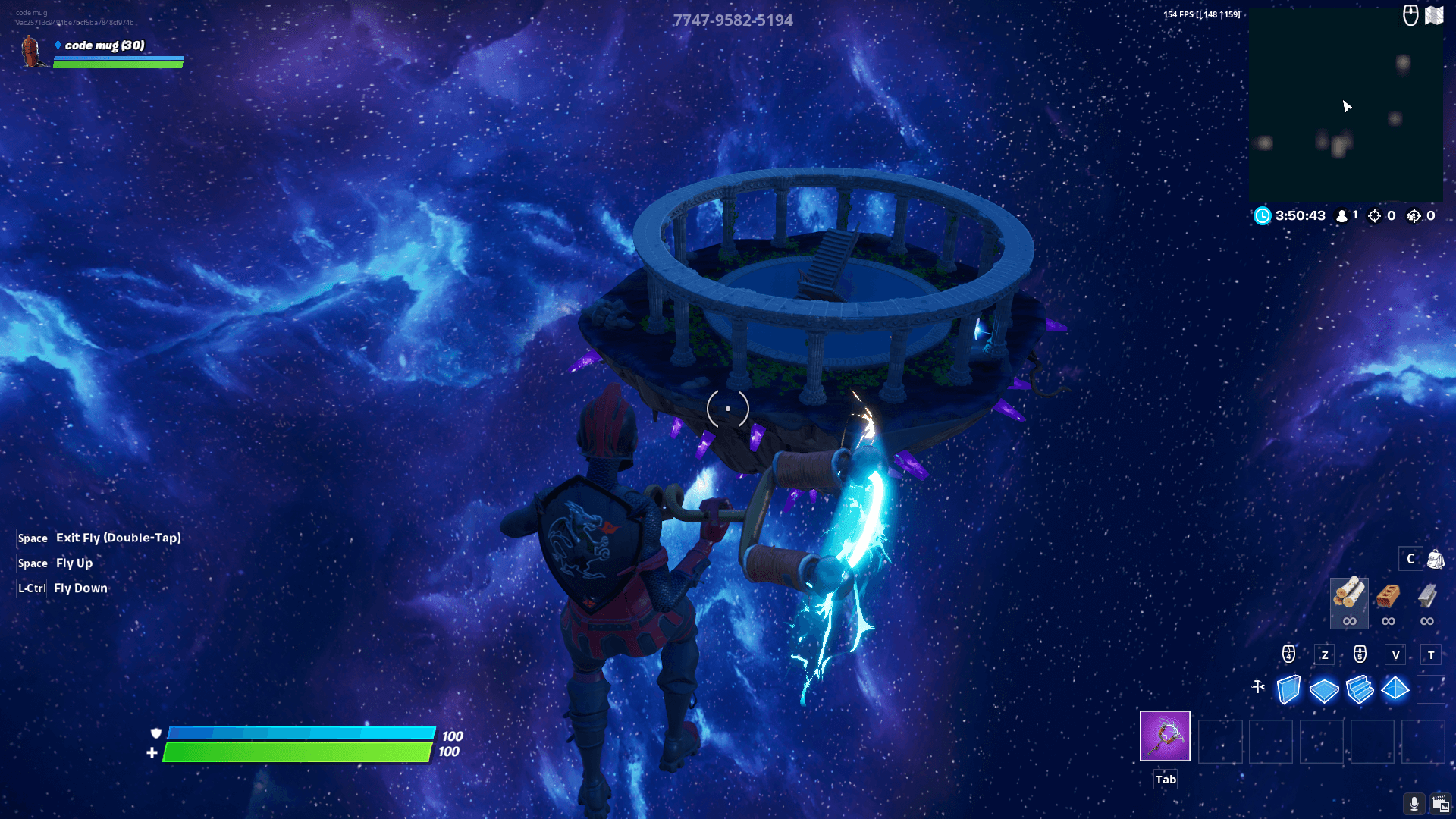 1V1 FLOATING GALAXY ISLAND / #FLEATOP5