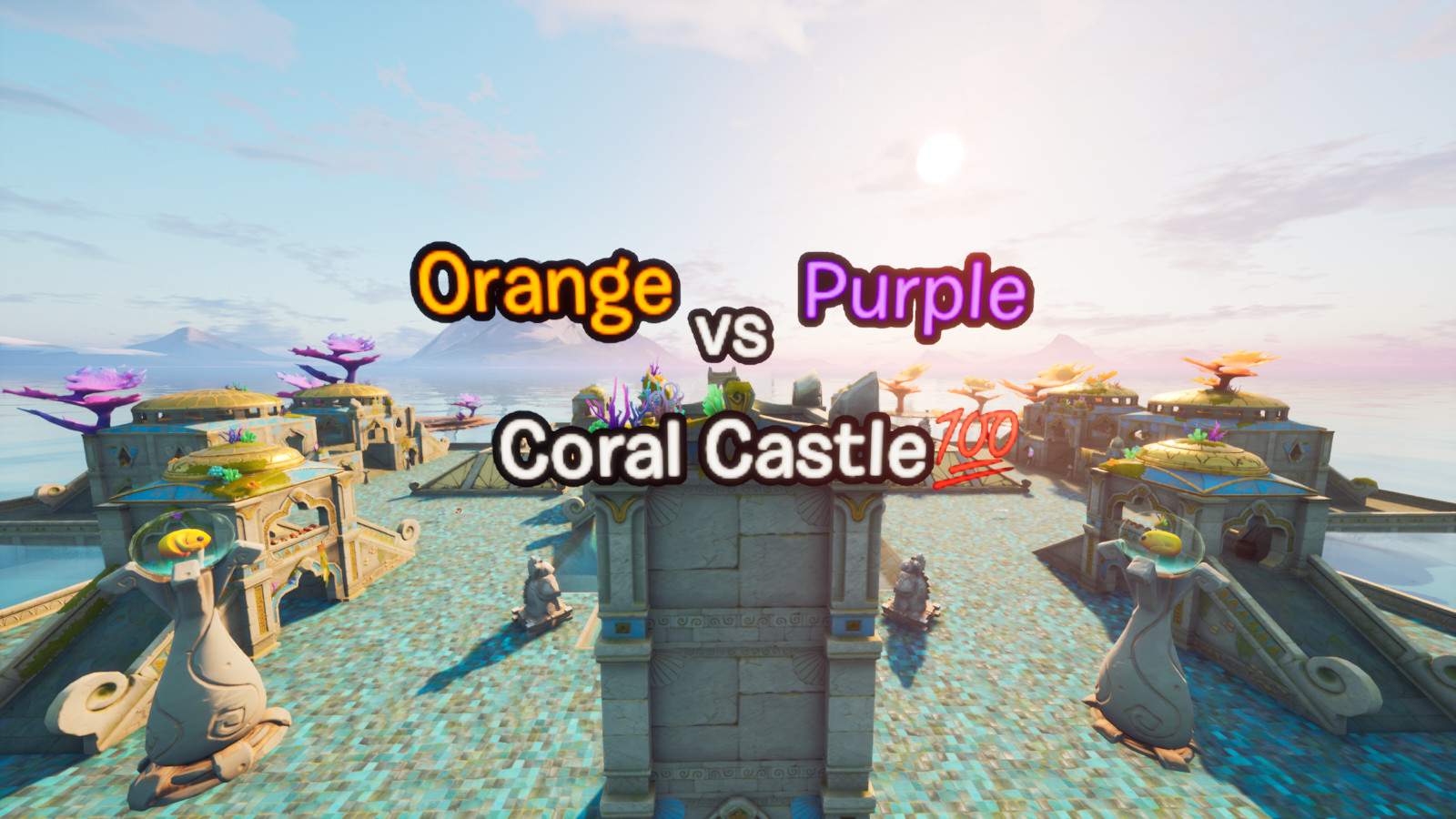 💯ORANGE VS PURPLE CORAL CASTLE💯