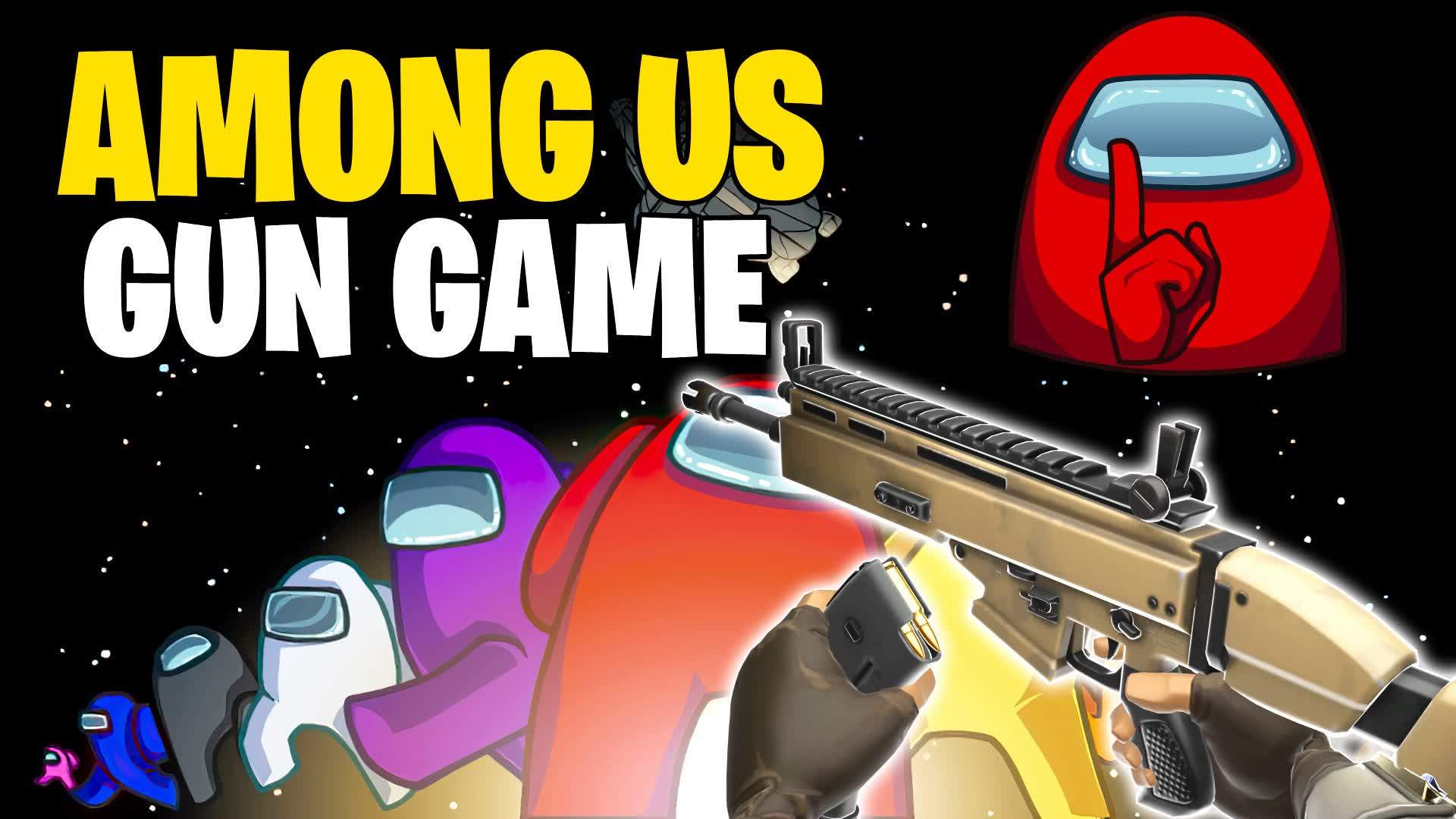 GUN GAME AMONG US 🤫 ONE SHOT 🎯