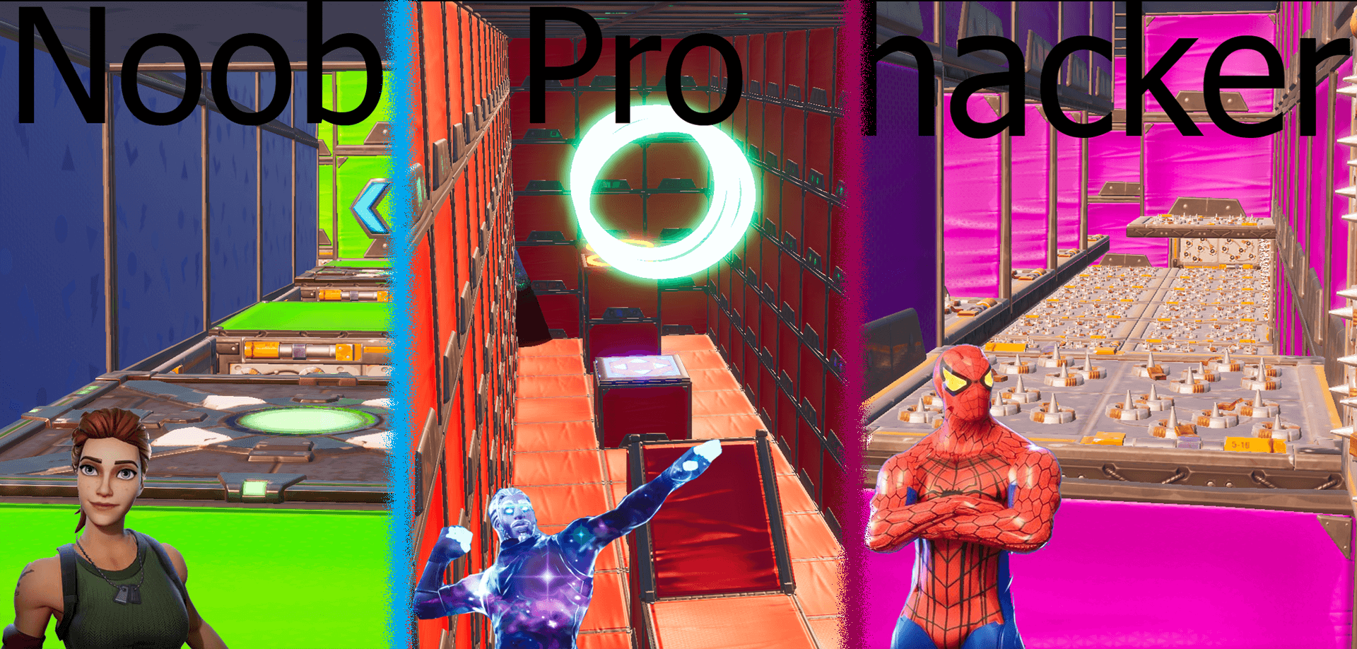 NOOB VS PRO VS HACKER DEATHRUN (FIXED)