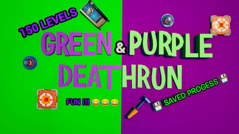🏆DEATHRUN 150 LEVELS PURPLE & GREEN🏆