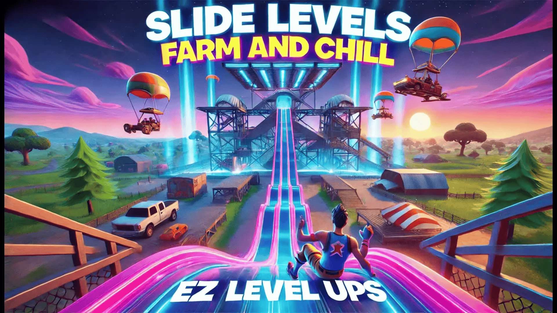 Slide and Rank Up Fast Farm. EZ level up