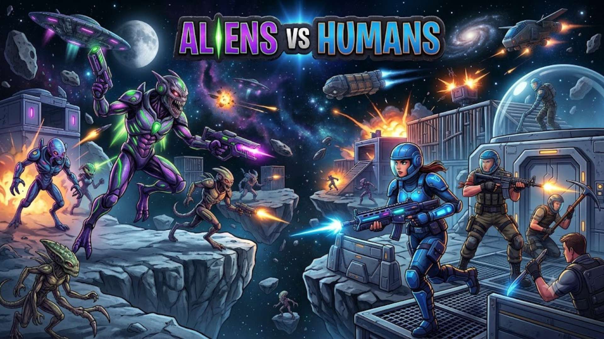 👽 Aliens VS  Humans 🛸 2.0