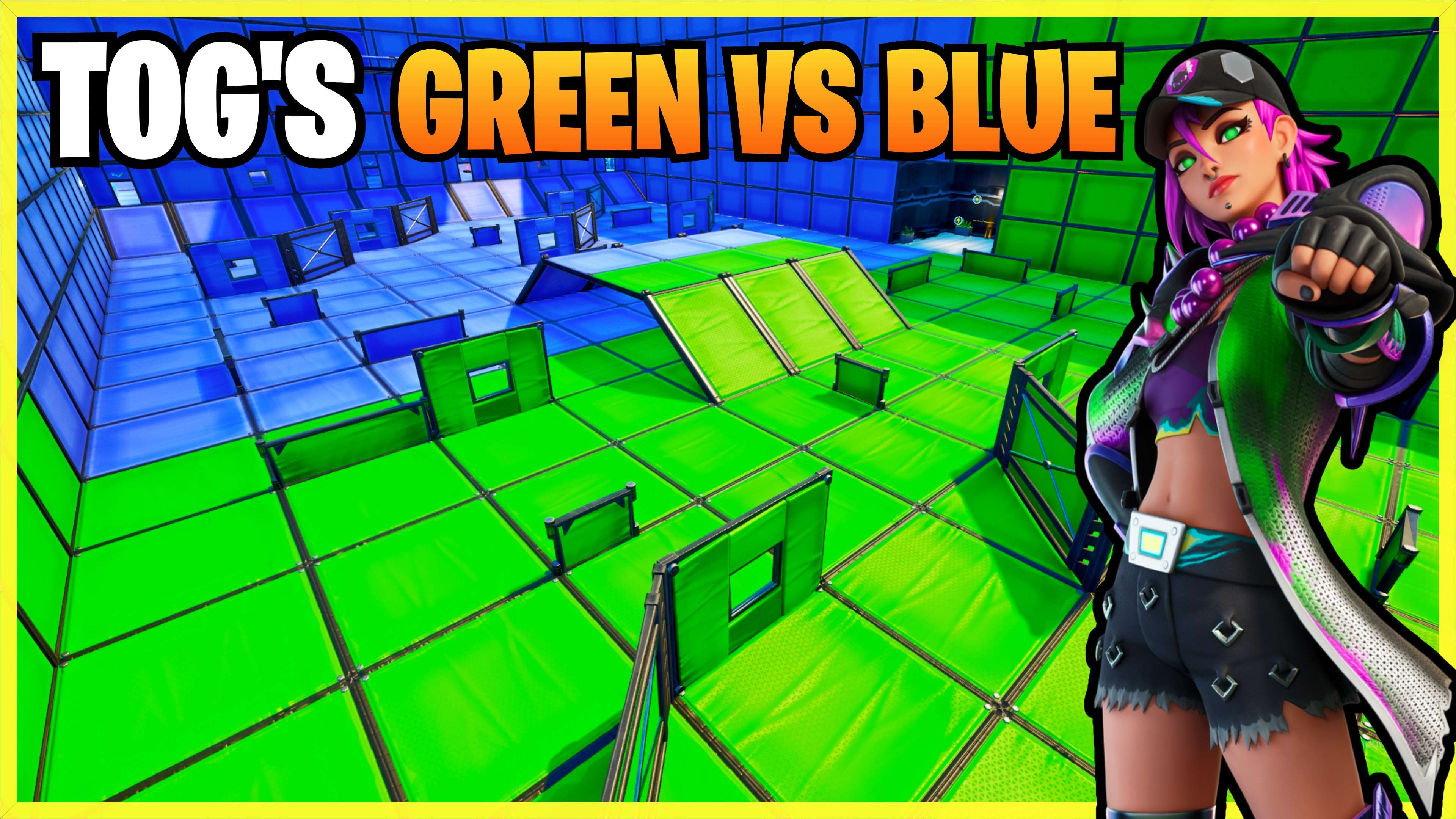 🟢Green VS 🔵Blue 15v15 No Build!