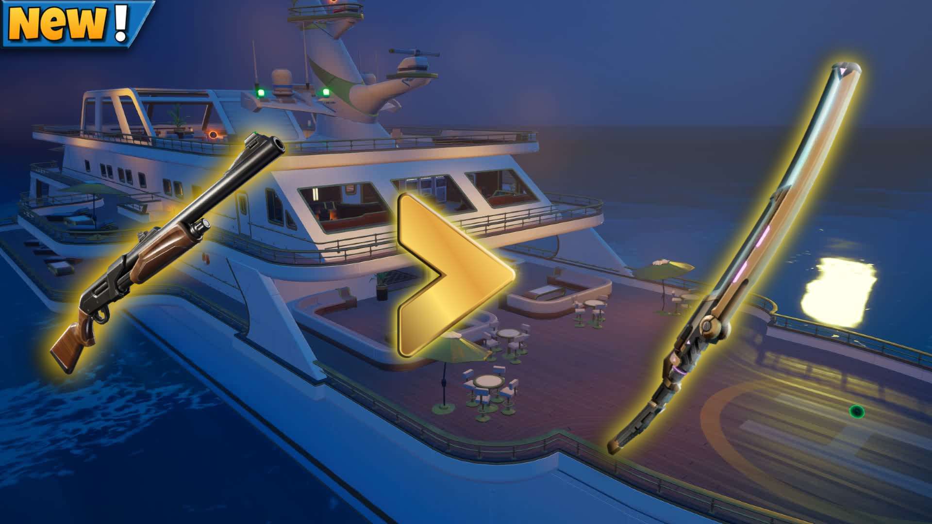 Yacht at Night Gun Game